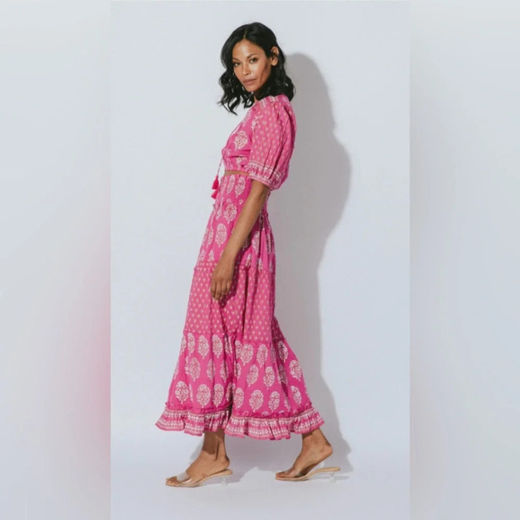 Cleobella Bali Ankle Skirt Mix Block Print Large - Picture 3 of 6